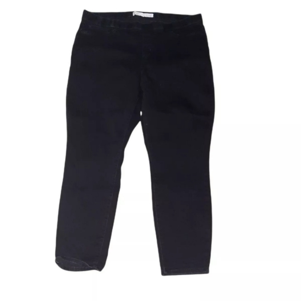 Signature Levi Strauss 38 Jeans Totally Shaping Pull On Skinny Black Wom…